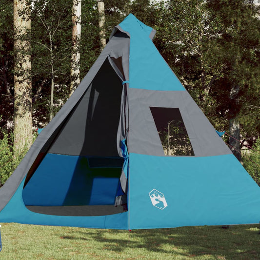 Camping Tent Tipi 7-Person Blue Waterproof