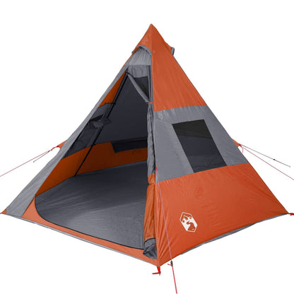 Camping Tent Tipi 7-Person Orange Waterproof