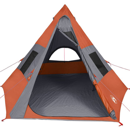 Camping Tent Tipi 7-Person Orange Waterproof