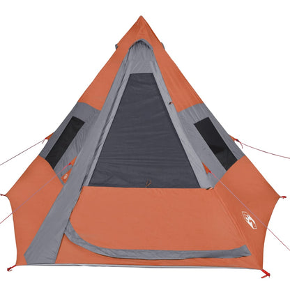 Camping Tent Tipi 7-Person Orange Waterproof