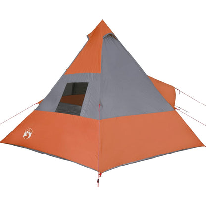 Camping Tent Tipi 7-Person Orange Waterproof