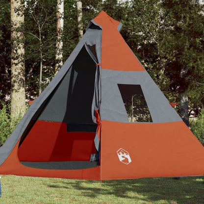 Camping Tent Tipi 7-Person Orange Waterproof