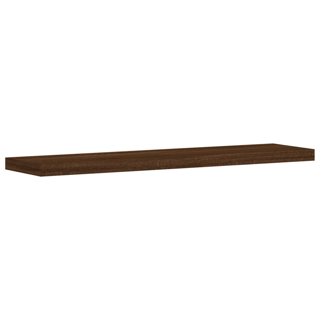 Wall Shelves 8 pcs Brown Oak 40x10x1.5 cm Engineered Wood