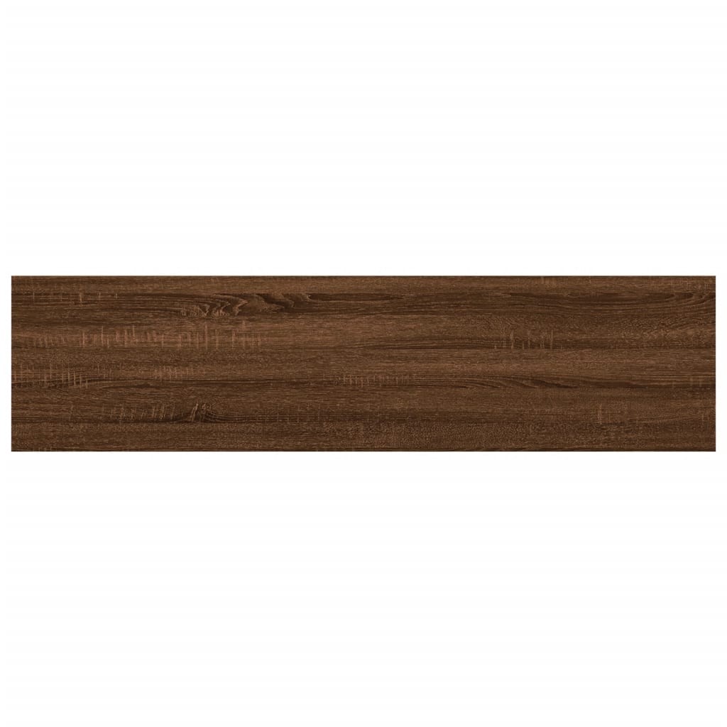 Wall Shelves 8 pcs Brown Oak 40x10x1.5 cm Engineered Wood