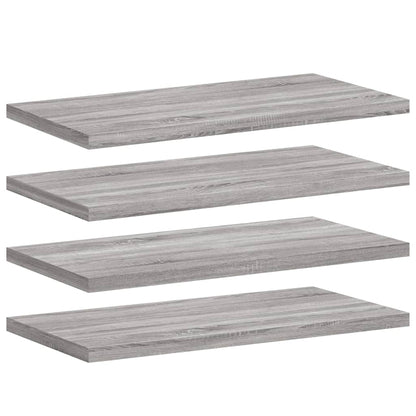 Wall Shelves 4 pcs Grey Sonoma 40x20x1.5 cm Engineered Wood