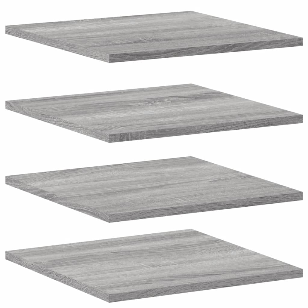 Wall Shelves 4 pcs Grey Sonoma 40x40x1.5 cm Engineered Wood