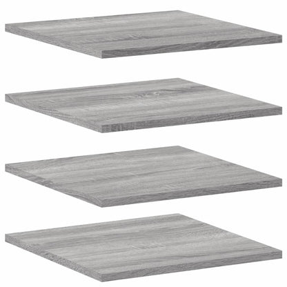 Wall Shelves 4 pcs Grey Sonoma 40x40x1.5 cm Engineered Wood