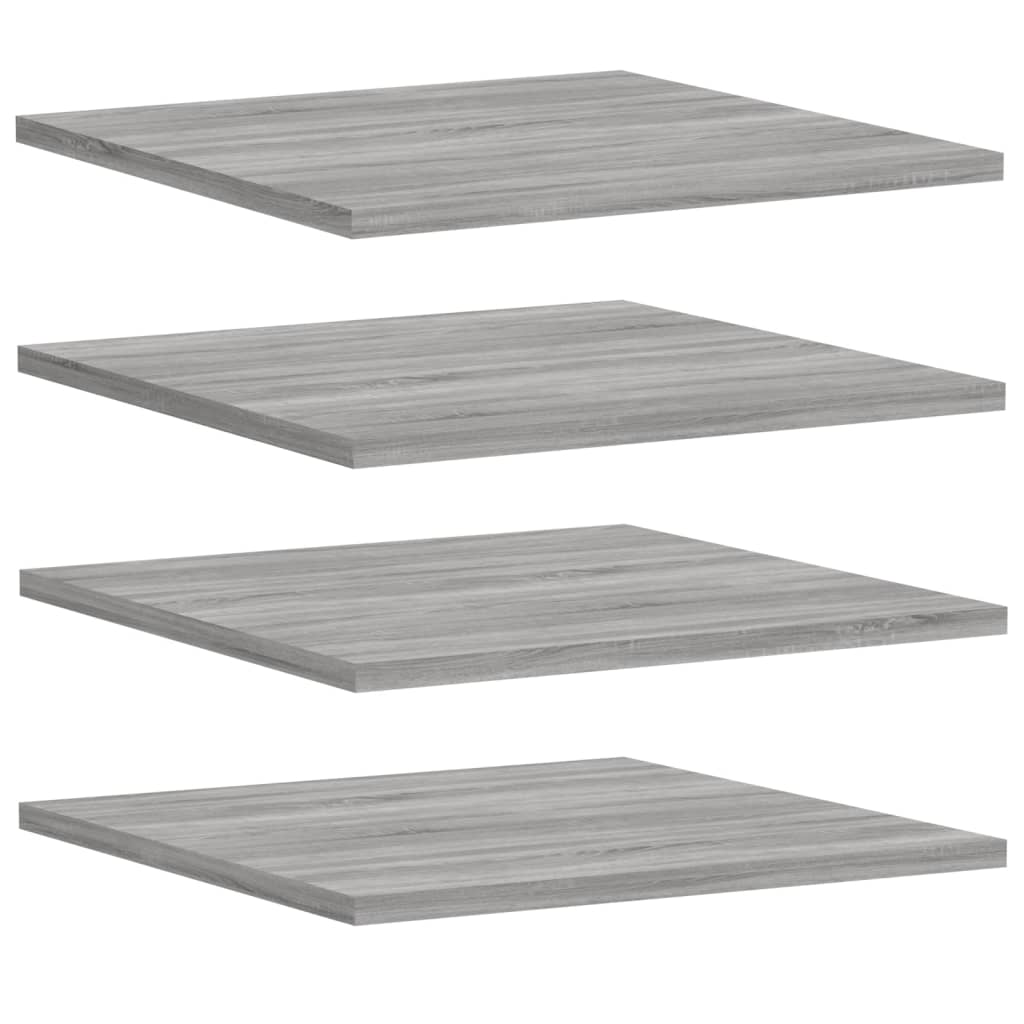 Wall Shelves 4 pcs Grey Sonoma 40x50x1.5 cm Engineered Wood