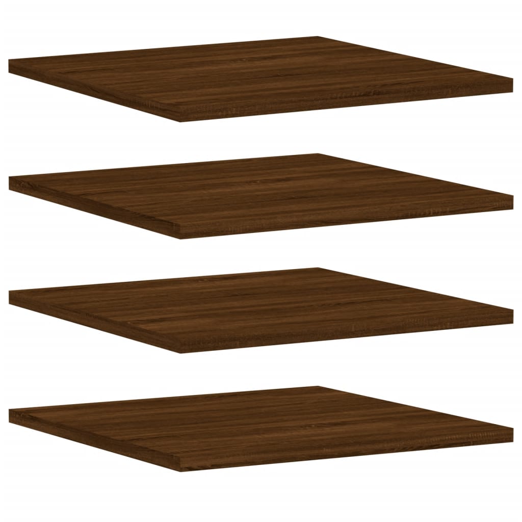 Wall Shelves 4 pcs Brown Oak 40x50x1.5 cm Engineered Wood