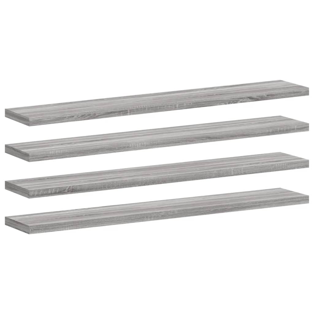 Wall Shelves 4 pcs Grey Sonoma 60x10x1.5 cm Engineered Wood