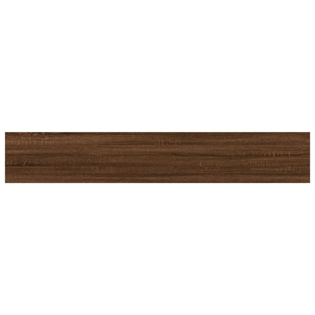 Wall Shelves 4 pcs Brown Oak 60x10x1.5 cm Engineered Wood