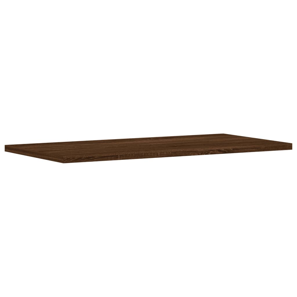 Wall Shelves 4 pcs Brown Oak 60x20x1.5 cm Engineered Wood