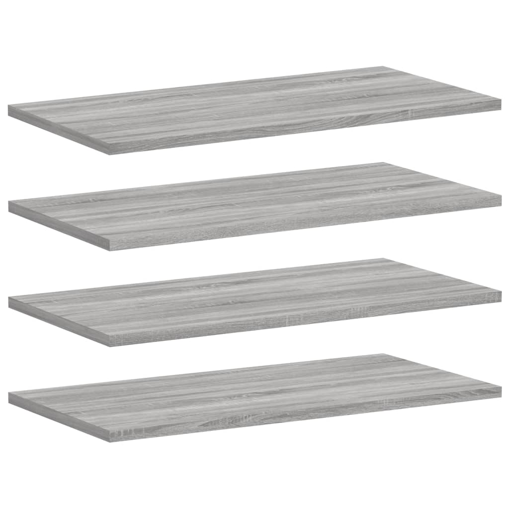 Wall Shelves 4 pcs Grey Sonoma 60x30x1.5 cm Engineered Wood