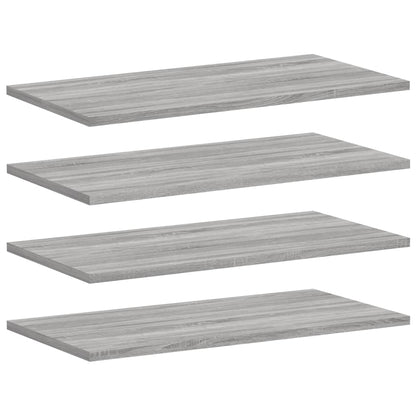 Wall Shelves 4 pcs Grey Sonoma 60x30x1.5 cm Engineered Wood