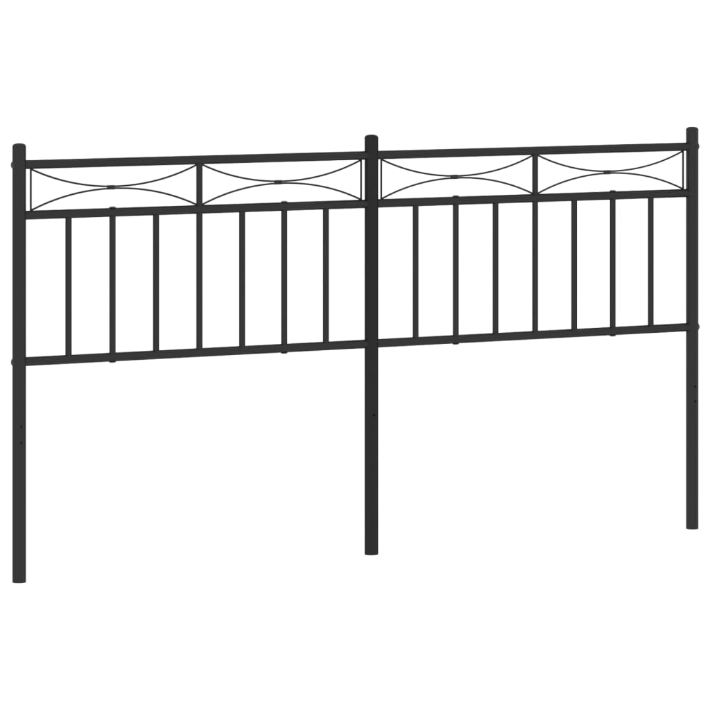 Metal Headboard Black 160 cm