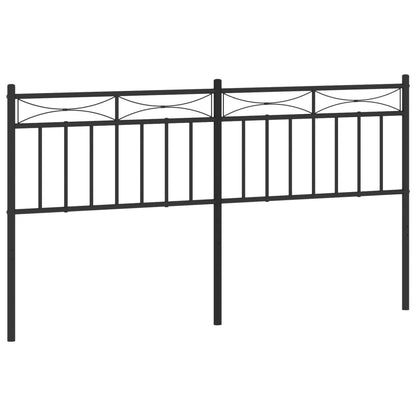 Metal Headboard Black 160 cm