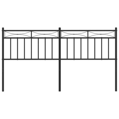 Metal Headboard Black 160 cm