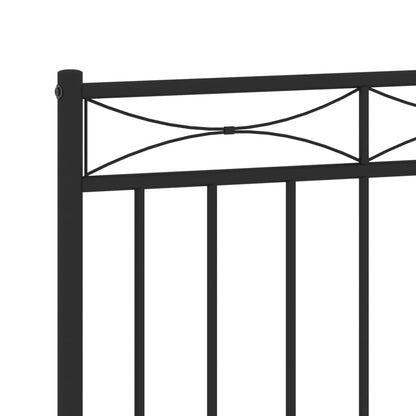 Metal Headboard Black 160 cm