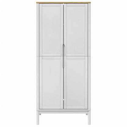 Wardrobe FLORO White 77x53x171 cm Solid Wood Pine