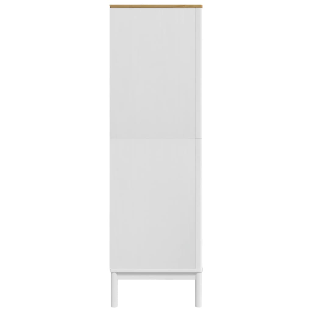 Wardrobe FLORO White 77x53x171 cm Solid Wood Pine