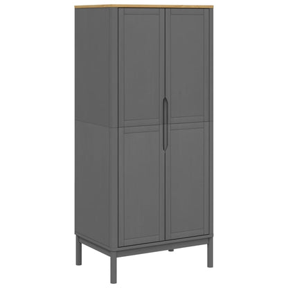 Wardrobe FLORO Grey 77x53x171 cm Solid Wood Pine