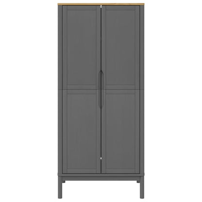 Wardrobe FLORO Grey 77x53x171 cm Solid Wood Pine