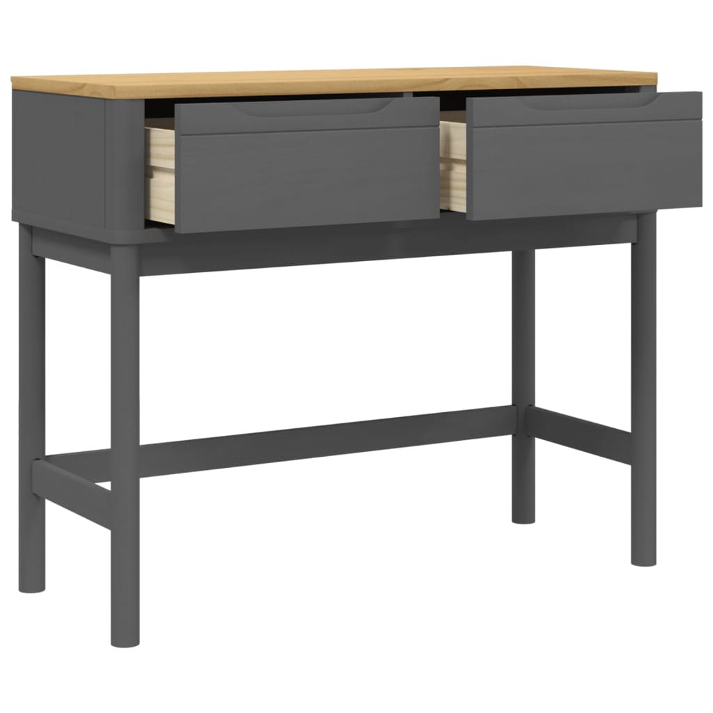 Console Table FLORO Grey 89.5x36.5x73 cm Solid Wood Pine