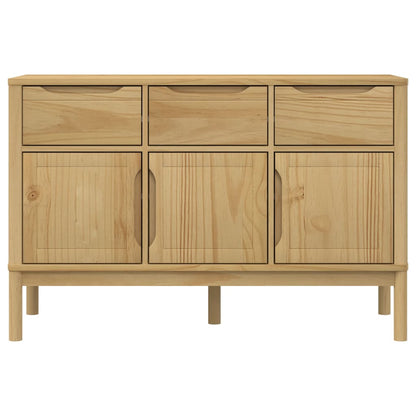 Sideboard FLORO Wax Brown 114x43x74 cm Solid Wood Pine