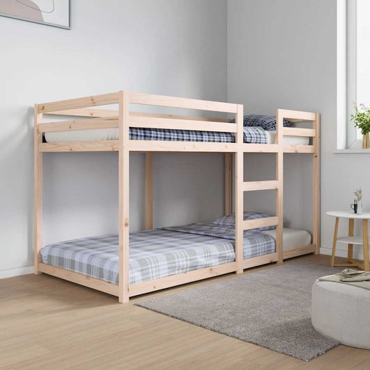 Bunk Bed without Mattress 90x190 cm Single Solid Wood Pine