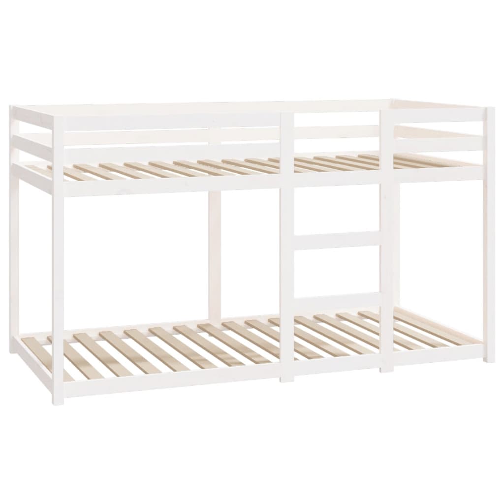 Bunk Bed without Mattress White 90x190 cm Single Solid Wood Pine