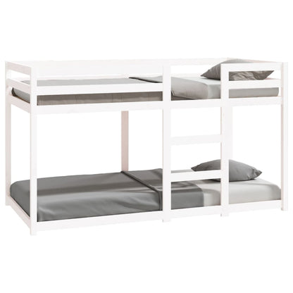 Bunk Bed without Mattress White 90x190 cm Single Solid Wood Pine