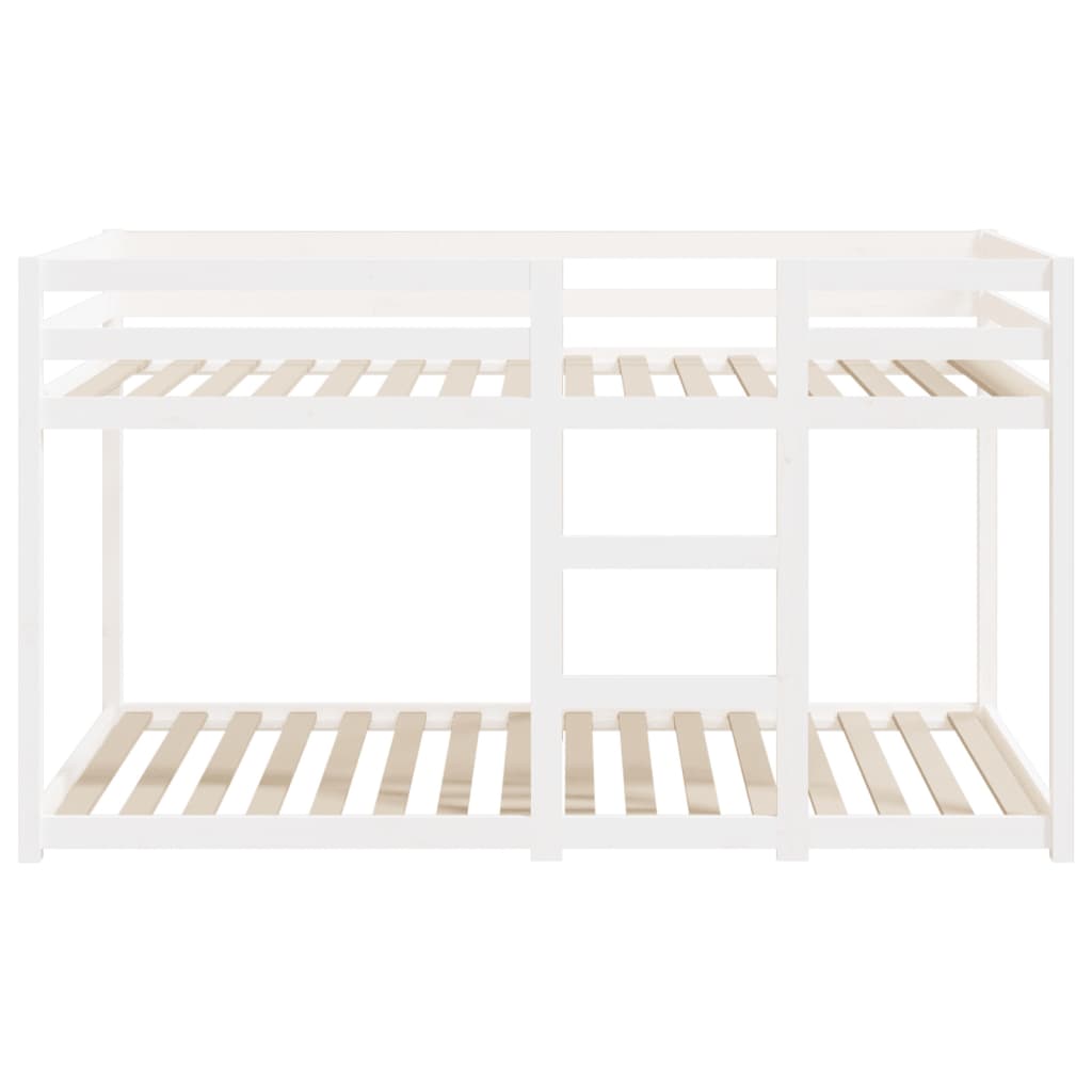 Bunk Bed without Mattress White 90x190 cm Single Solid Wood Pine