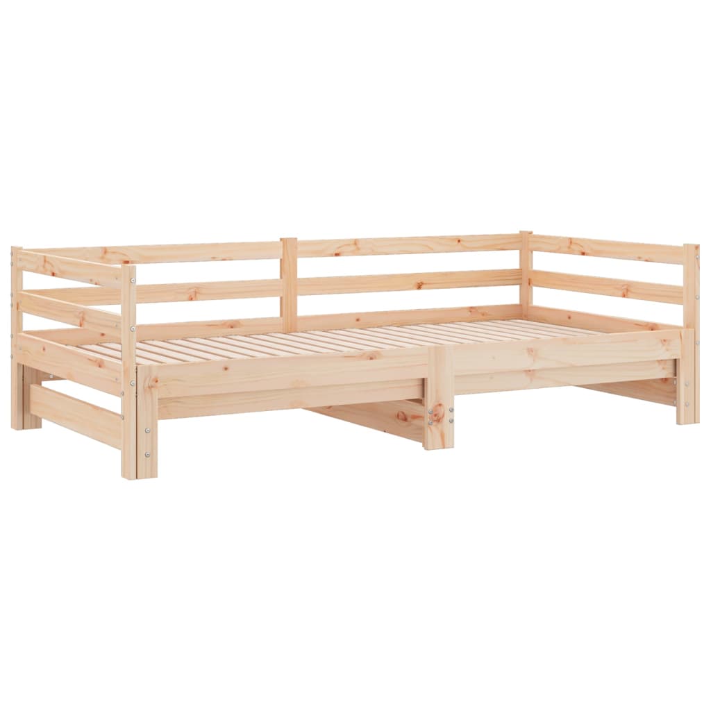 Day Bed with Trundle 90x190 cm Solid Wood Pine