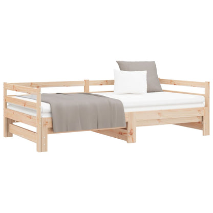 Day Bed with Trundle 90x190 cm Solid Wood Pine