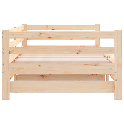 Day Bed with Trundle 90x190 cm Solid Wood Pine