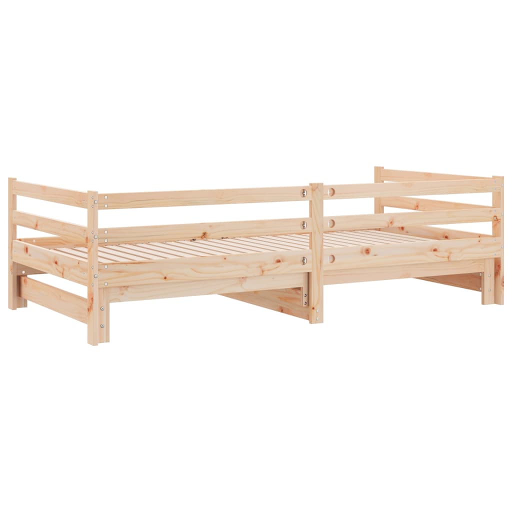 Day Bed with Trundle 90x190 cm Solid Wood Pine