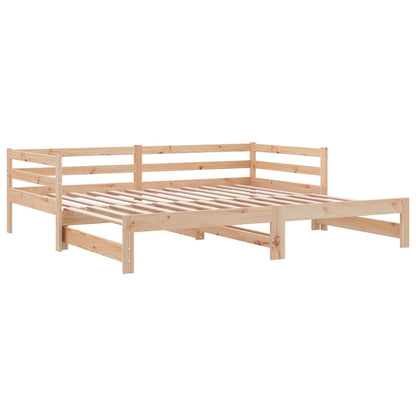 Day Bed with Trundle 90x190 cm Solid Wood Pine