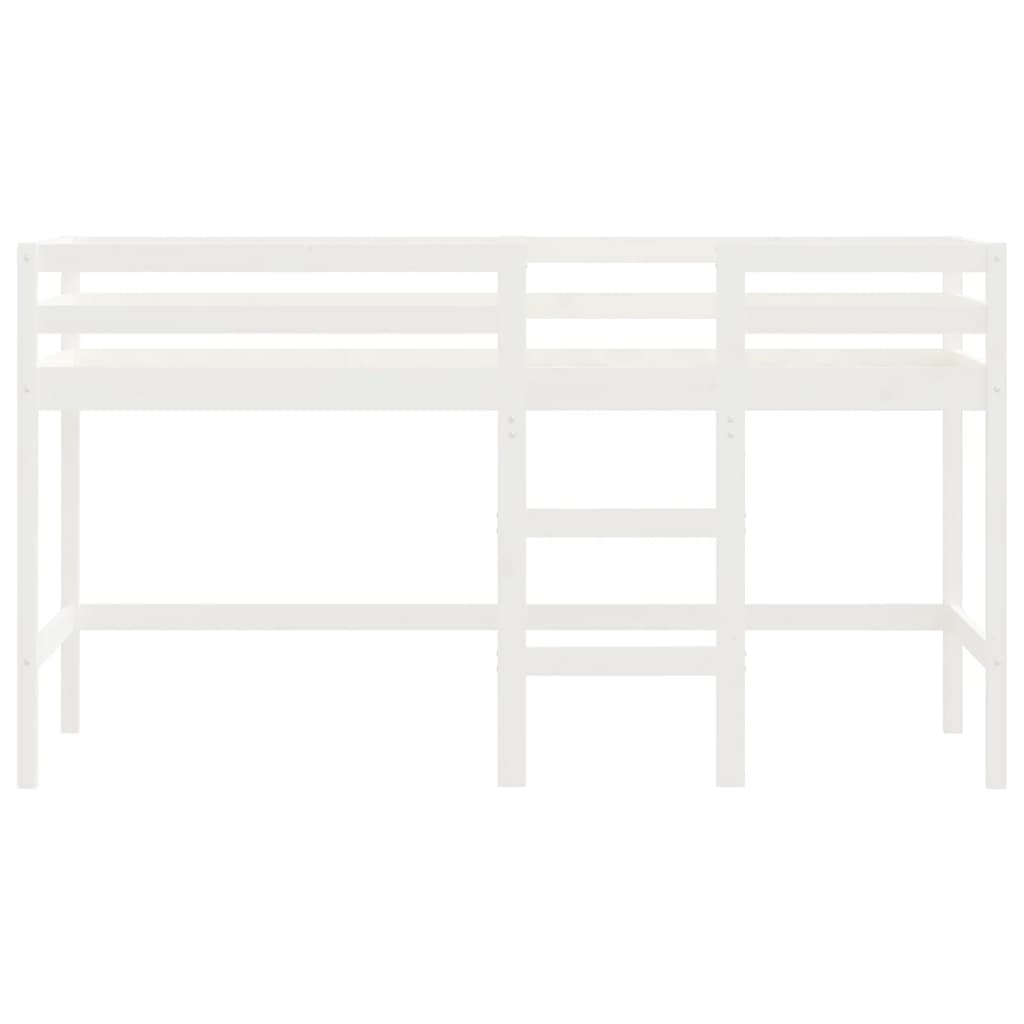 Kids' Loft Bed without Mattress with Ladder White 90x200 cm