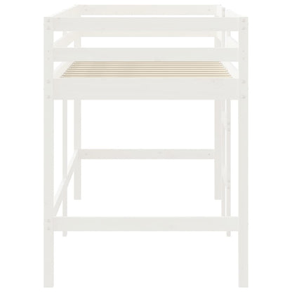 Kids' Loft Bed without Mattress with Ladder White 90x200 cm