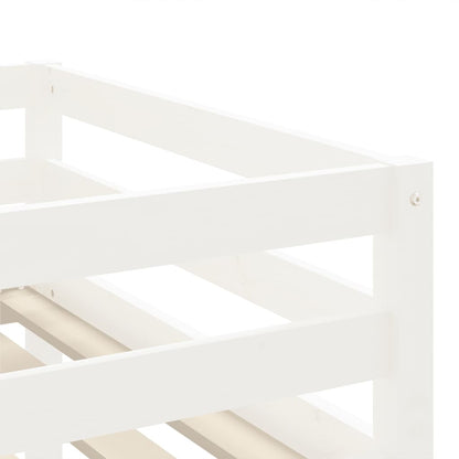 Kids' Loft Bed without Mattress with Ladder White 90x200 cm