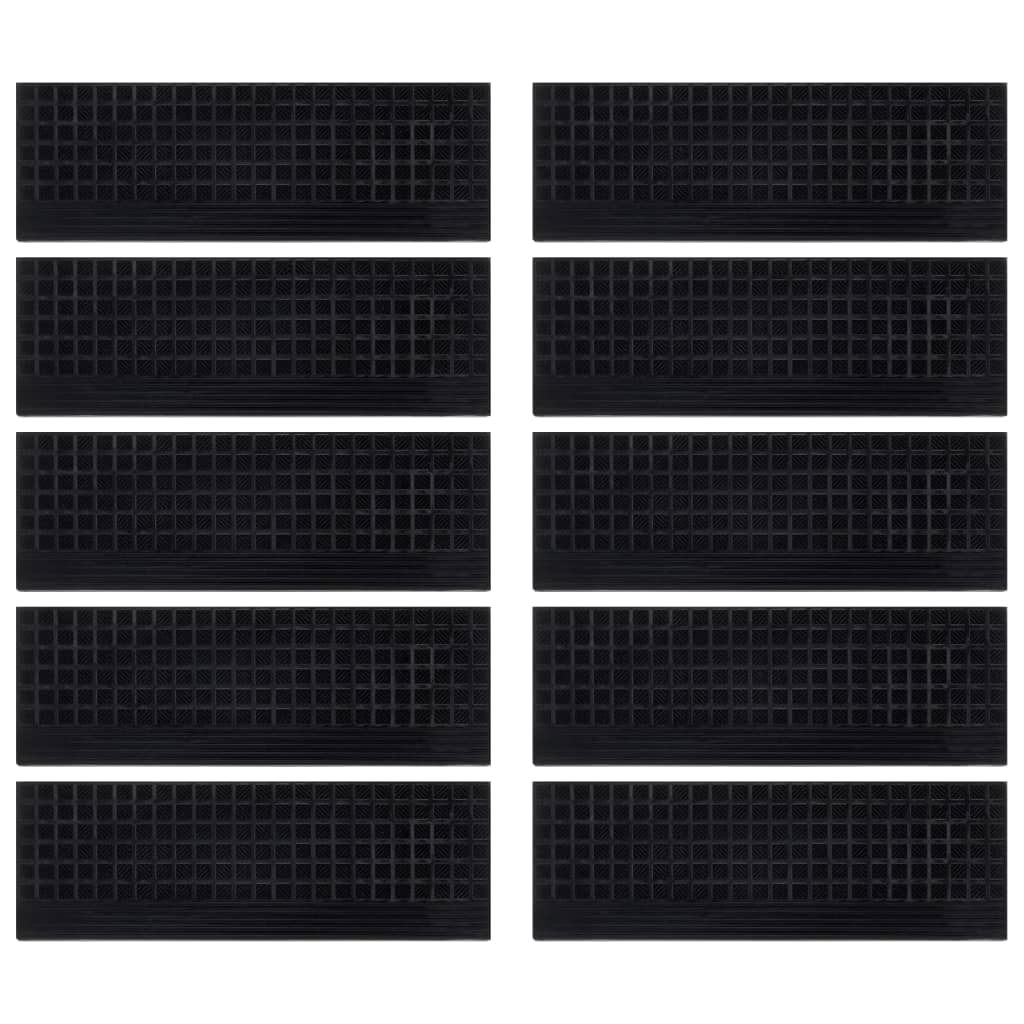 Stair Treads 10 pcs 25x75 cm Rubber