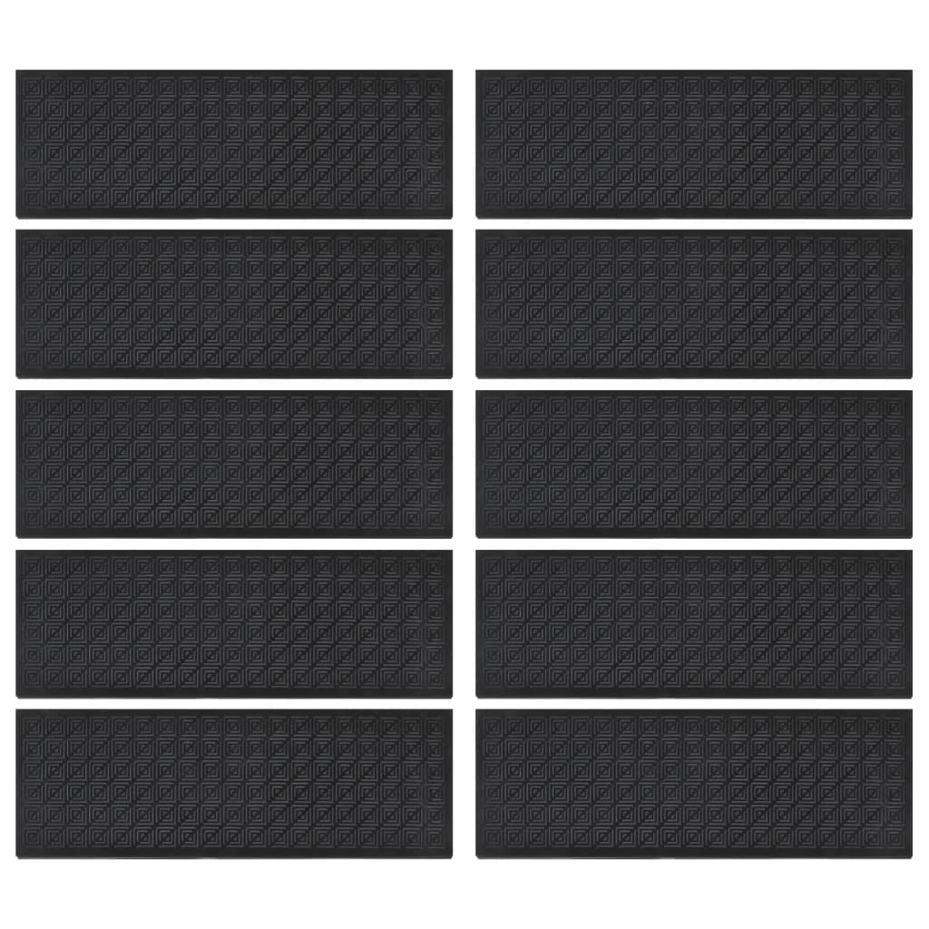 Stair Treads 10 pcs 25x75 cm Rubber