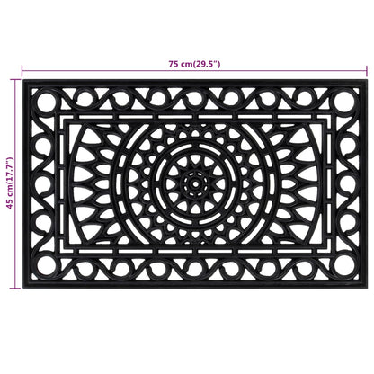 Door Mat Rectangular 45x75 cm Rubber