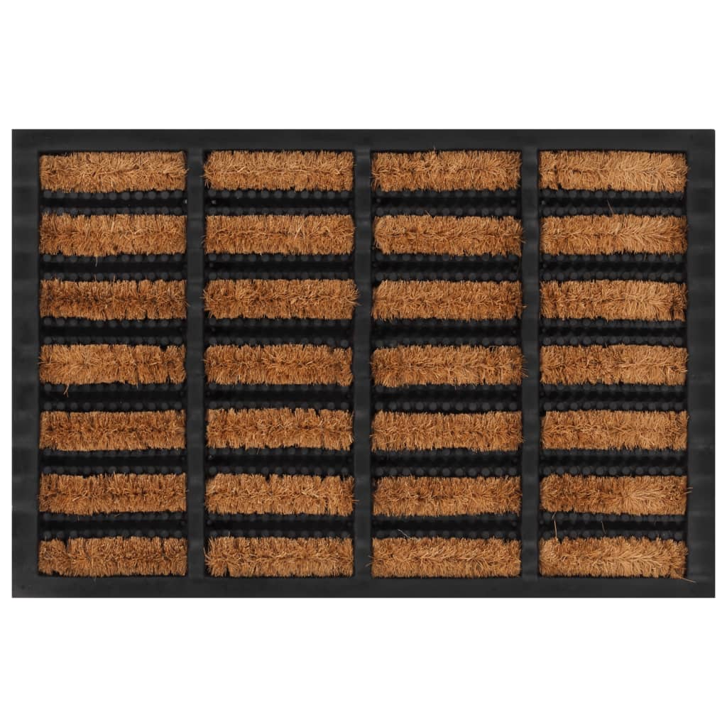 Door Mat Rectangular 40x60 cm Rubber and Coir