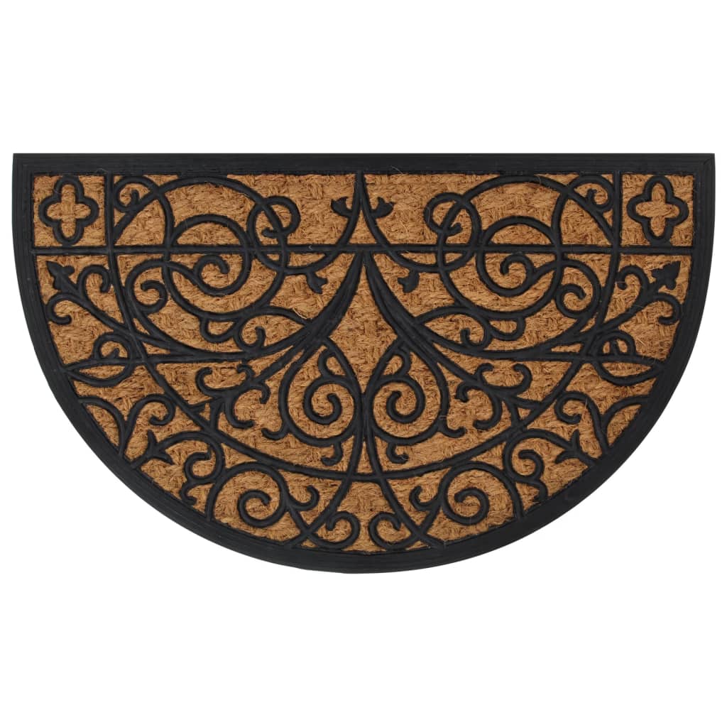 Door Mat Half Round 45x75 cm Rubber and Coir