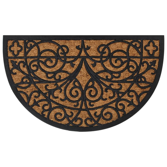 Door Mat Half Round 45x75 cm Rubber and Coir