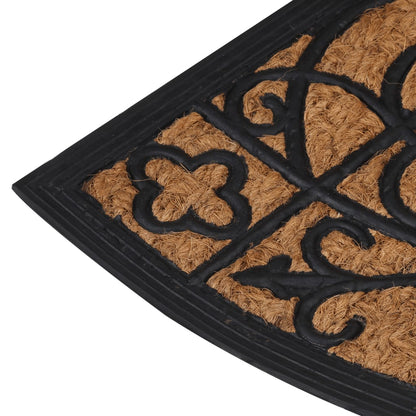 Door Mat Half Round 45x75 cm Rubber and Coir