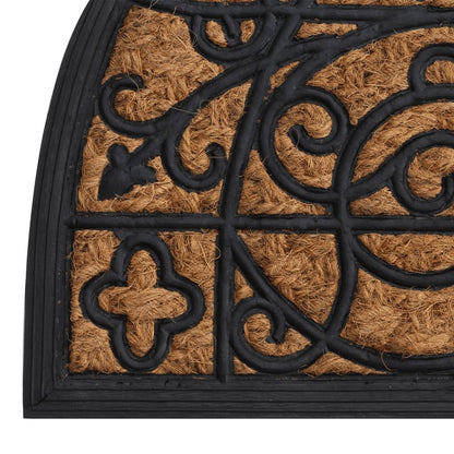 Door Mat Half Round 45x75 cm Rubber and Coir