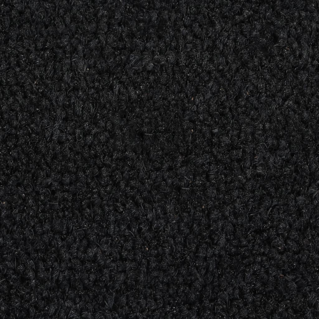 Door Mat Black Half Round 40x60 cm Tufted Coir