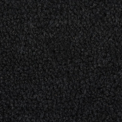 Door Mat Black Half Round 40x60 cm Tufted Coir